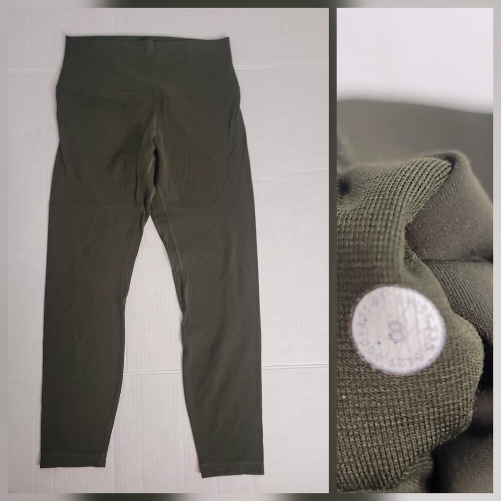 LULULEMON Green Align Leggings Womens Sz 8 High Rise 25" Inseam
